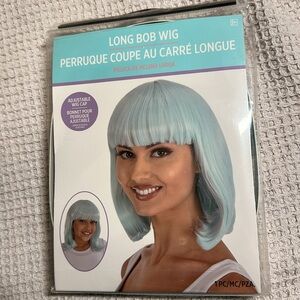Long Bob Wig - Light Blue/mint